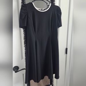 Karl Lagerfeld Black Dress with White Accents